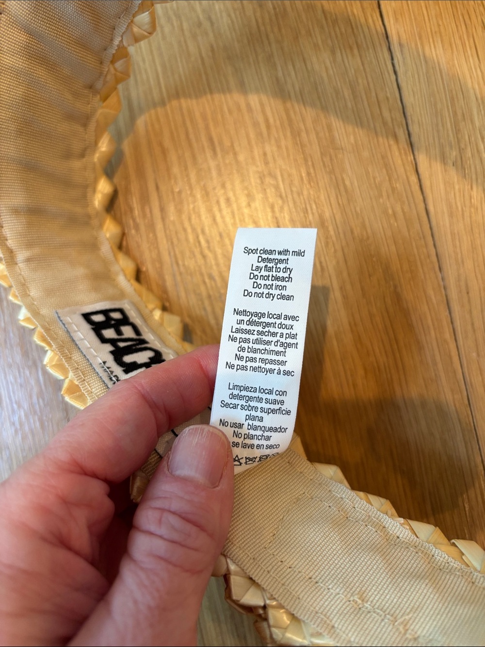 Beach Riot Rattan Visor Sun Hat One Size - Picture 6 of 6